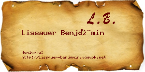Lissauer Benjámin névjegykártya